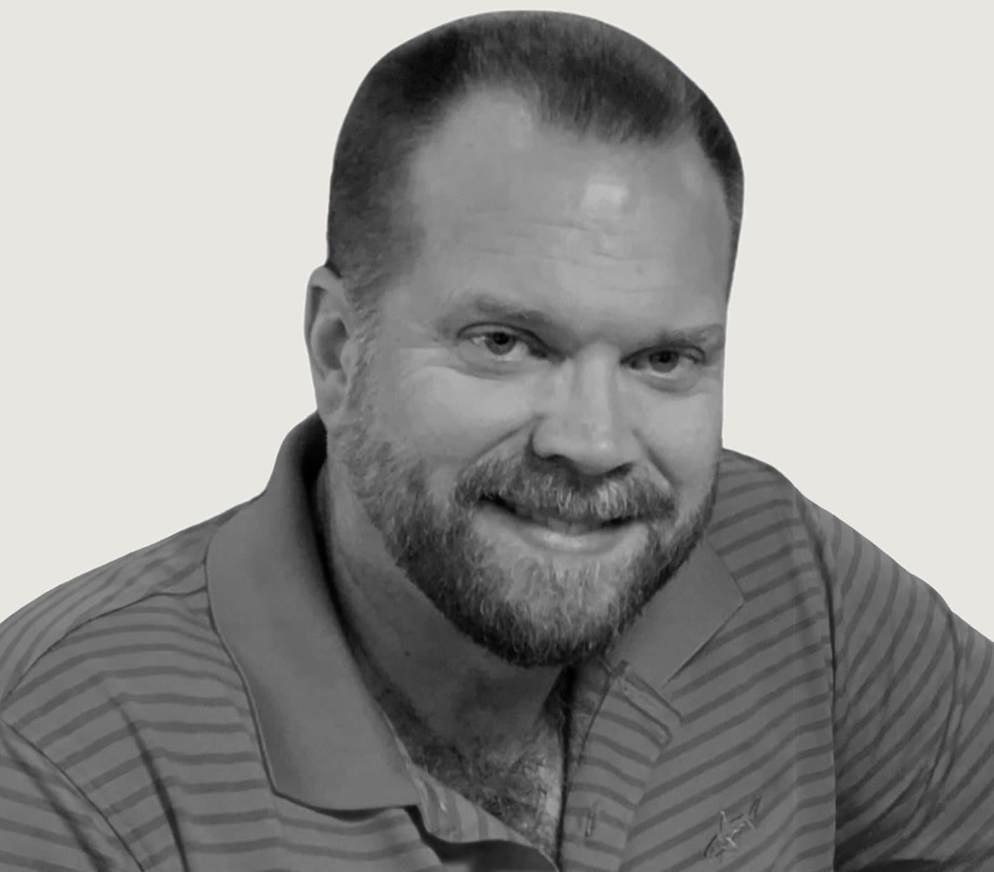 Matt Nye, founder, black and white portrait